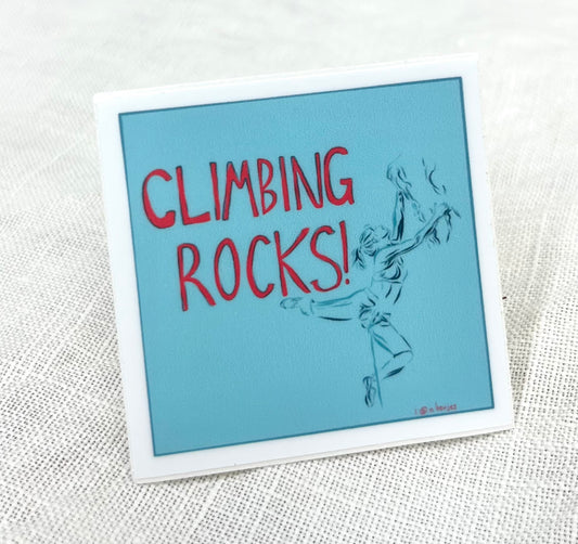 Climbing Rocks Sticker